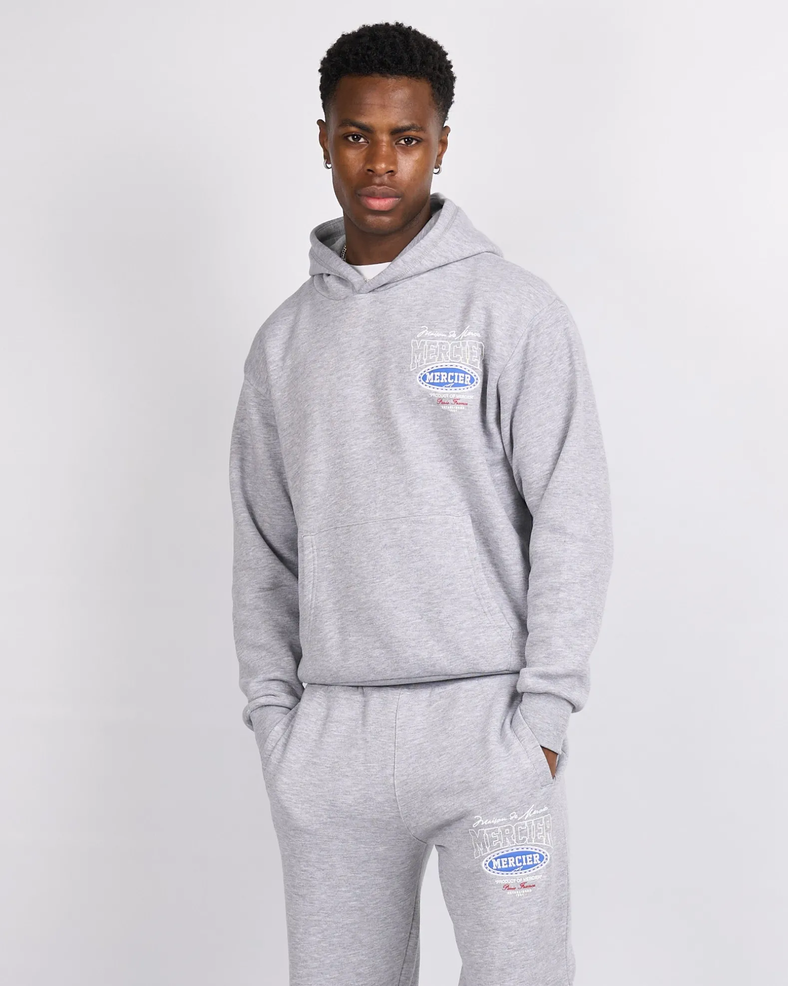 Grey Marl Multi Tour Hoodie