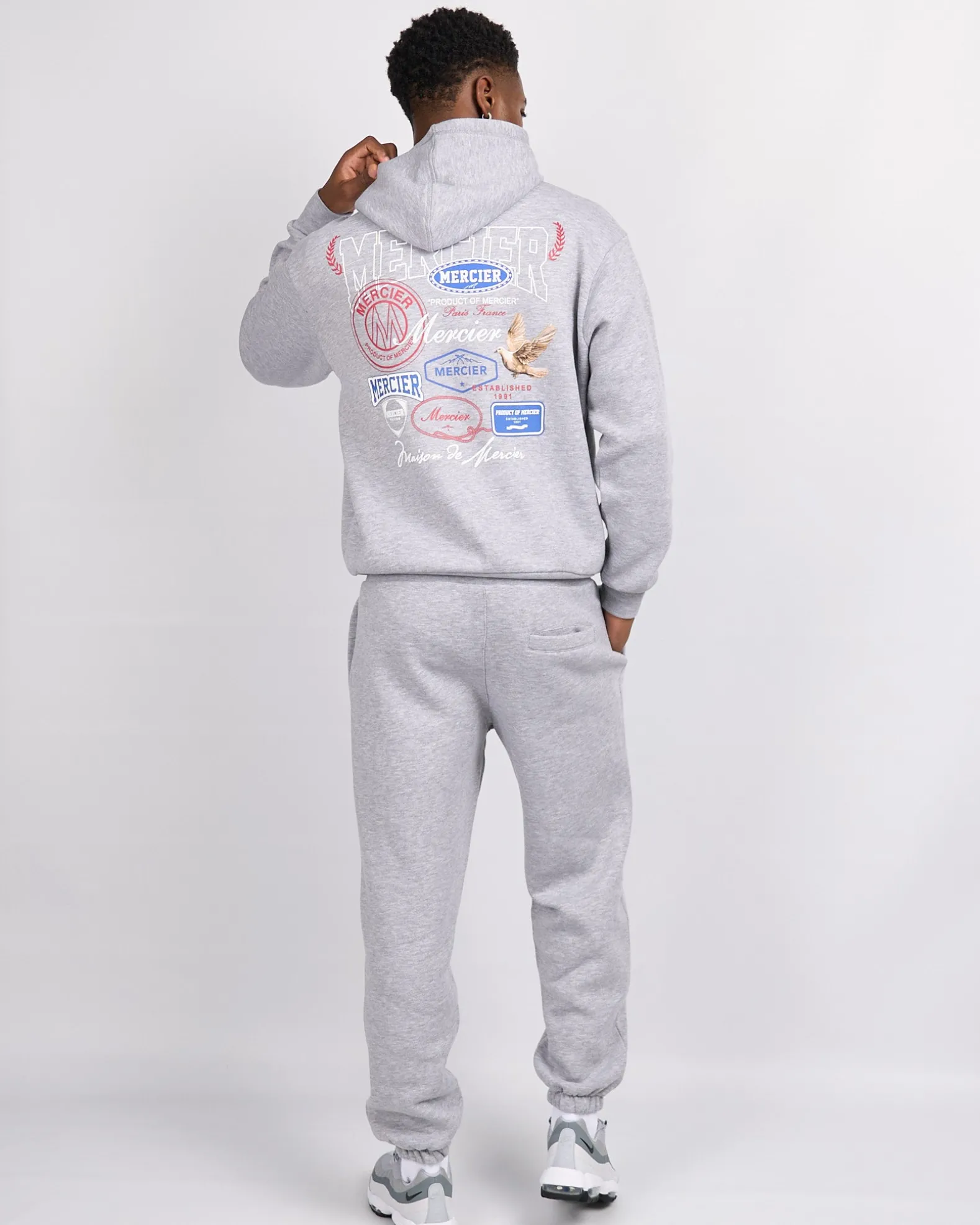 Grey Marl Multi Tour Hoodie