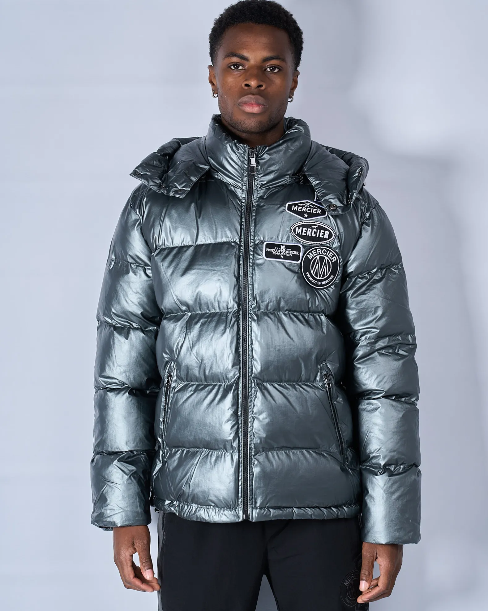Metallic Mono Badge Jacket