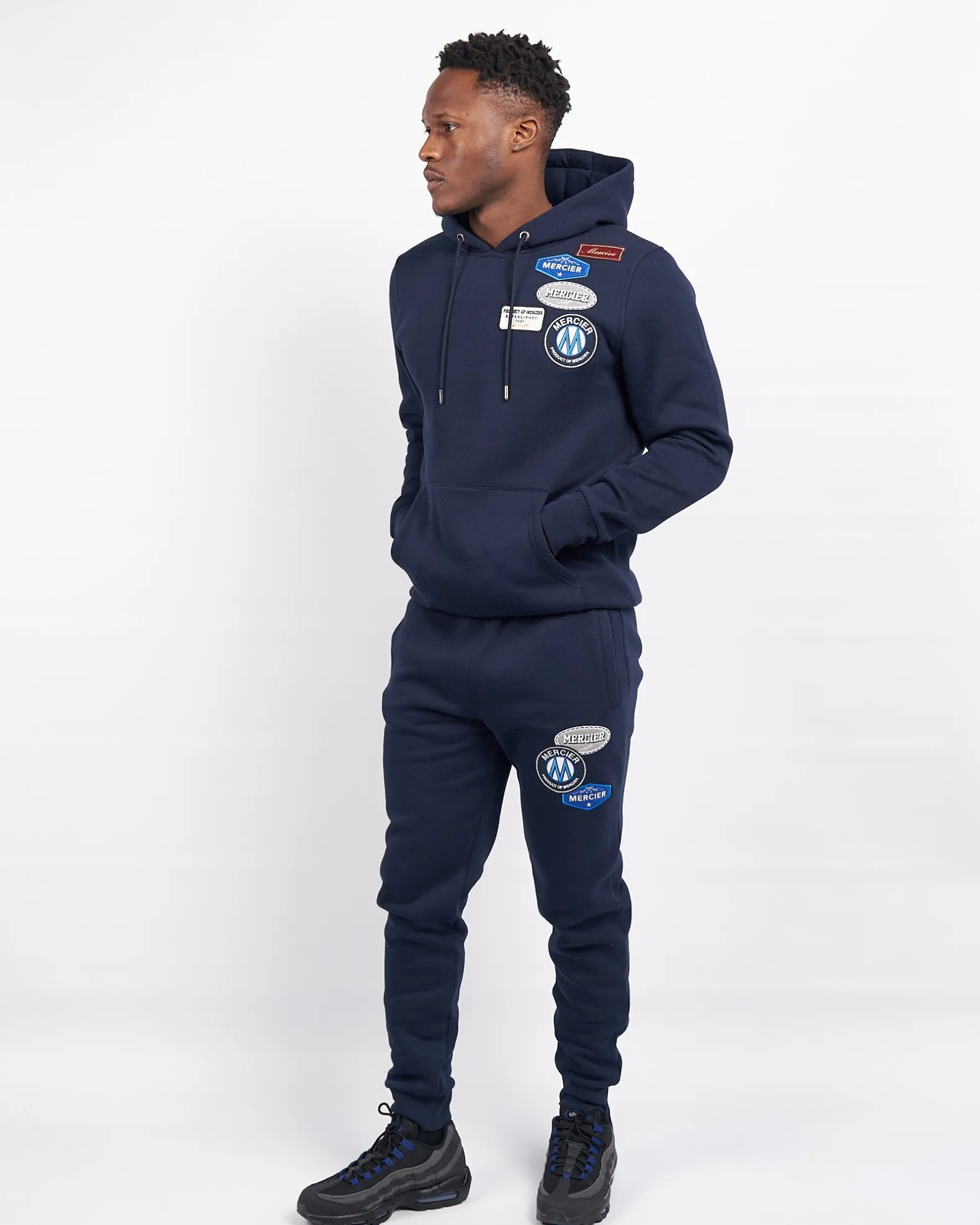 Navy Mercier OG badge joggers