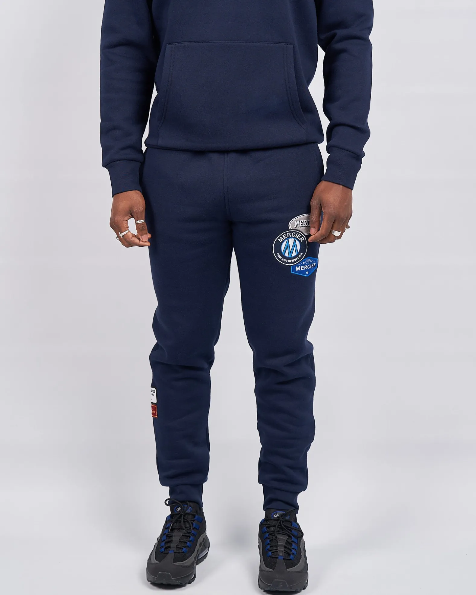Navy Mercier OG badge joggers