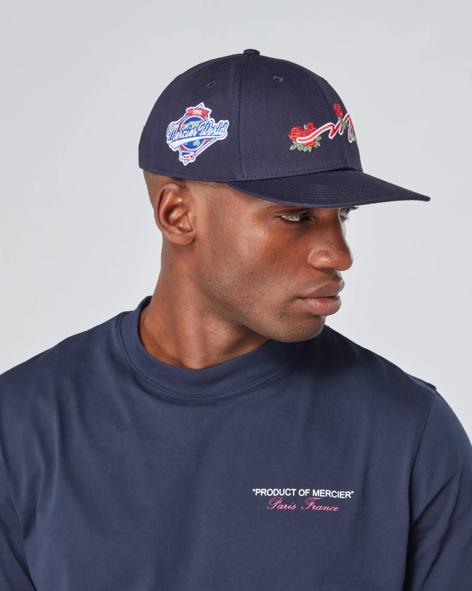 Navy Mercier Ornate Cap