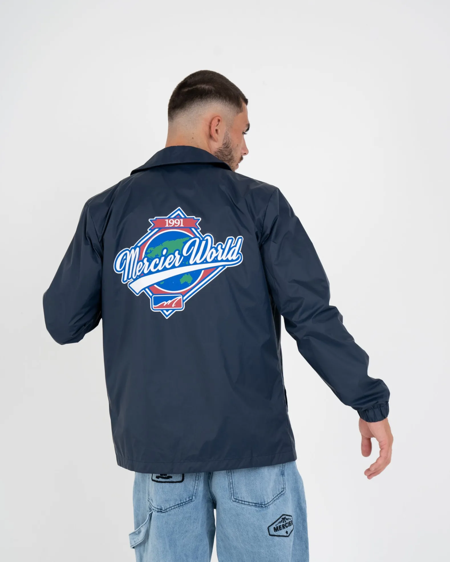 Navy Mercier World Coach Jacket
