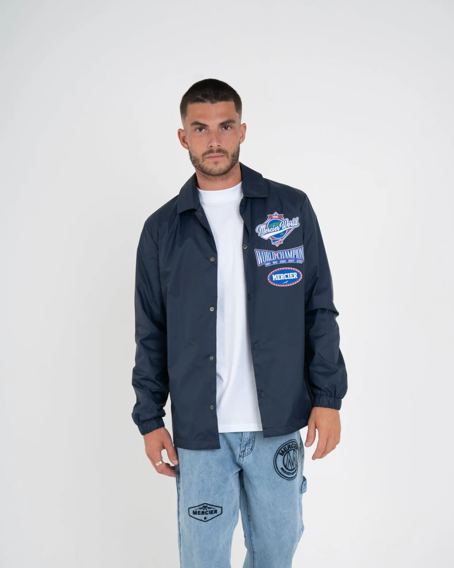 Navy Mercier World Coach Jacket