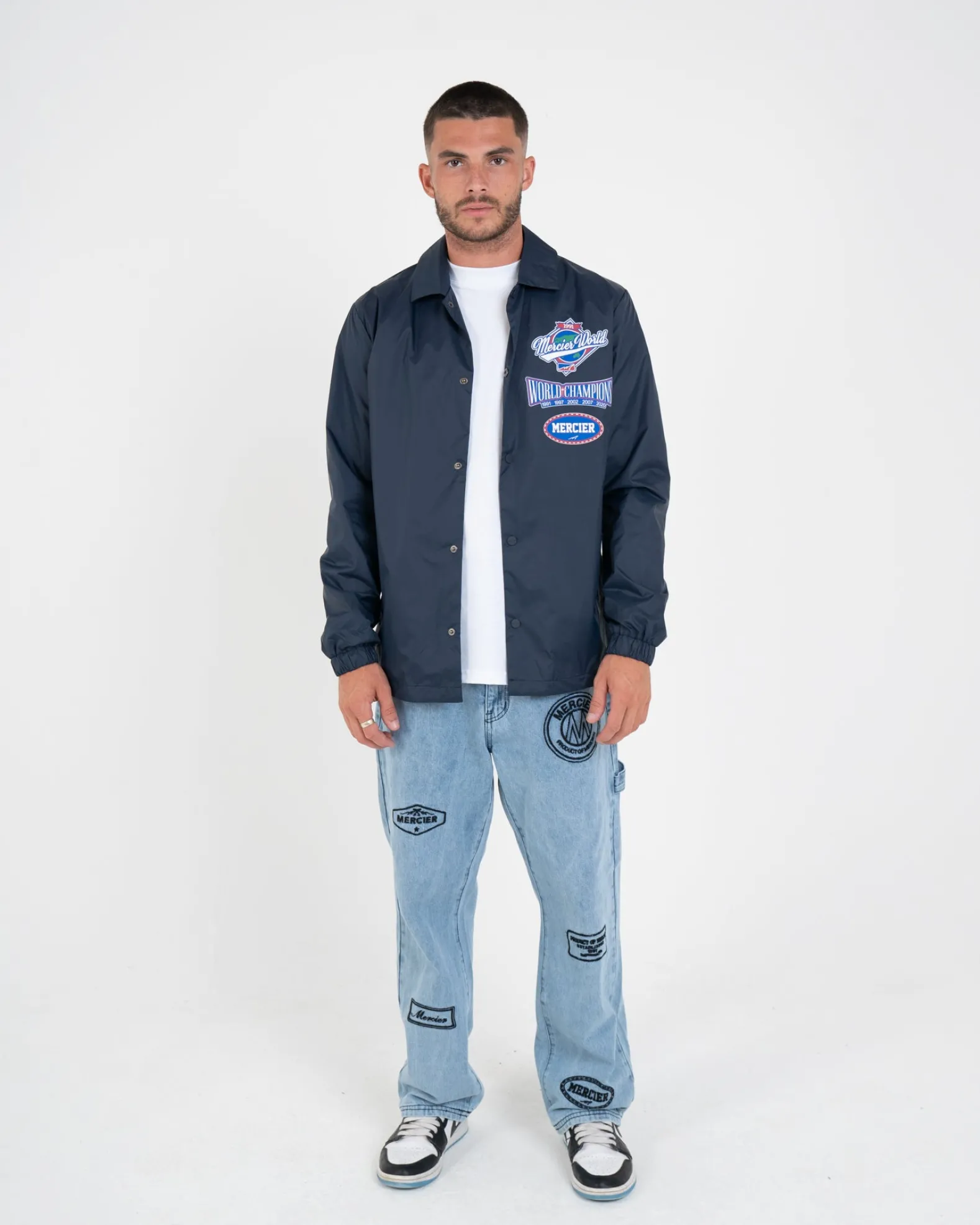 Navy Mercier World Coach Jacket