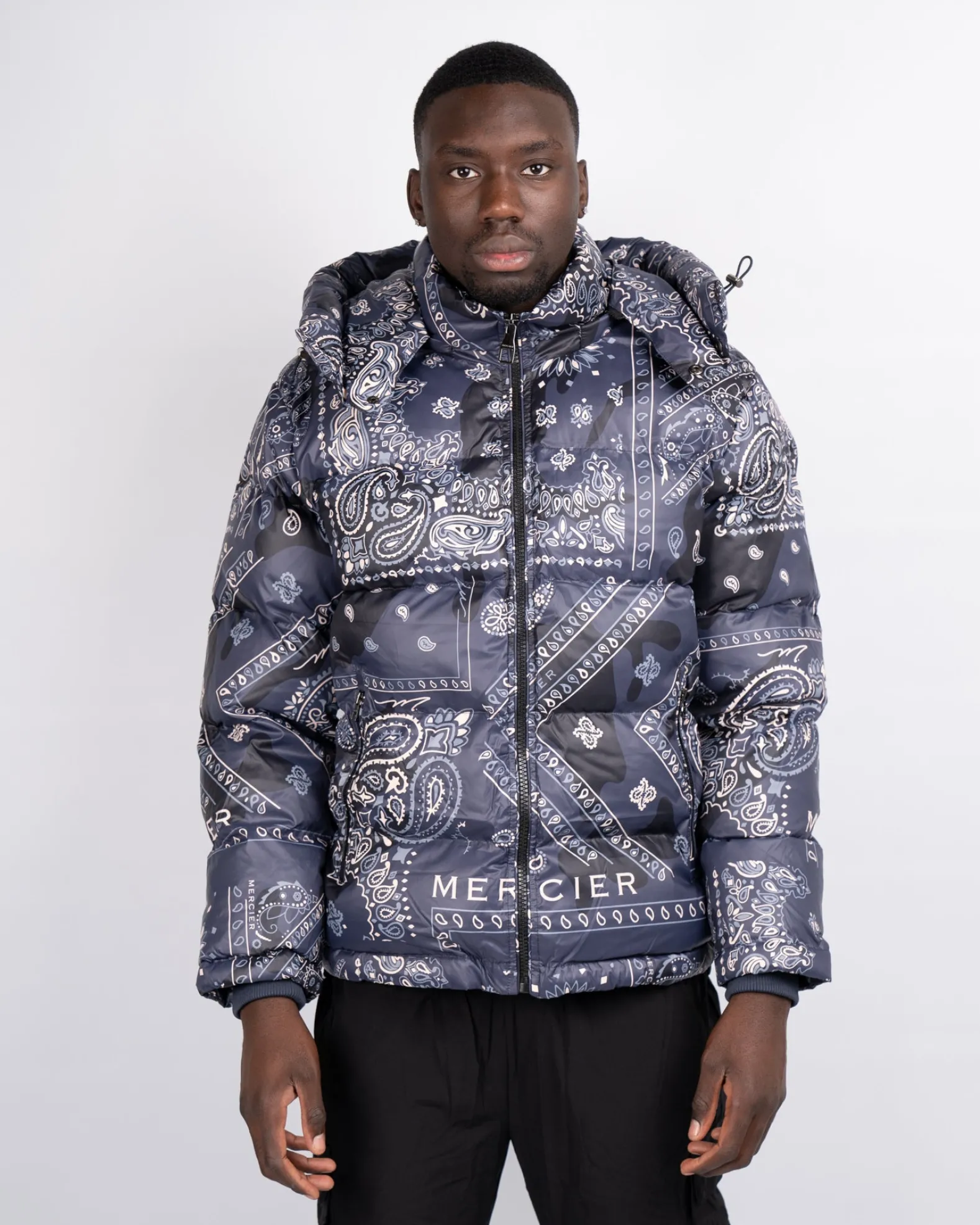 Navy Off White Paisley Mercier Jacket