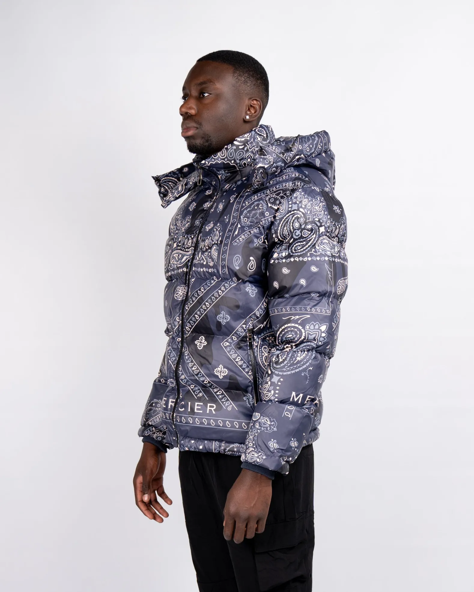Navy Off White Paisley Mercier Jacket