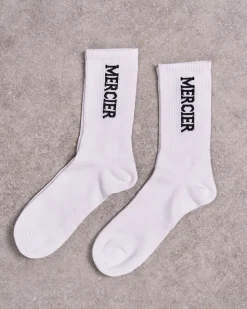 2Pack White Mercier Socks