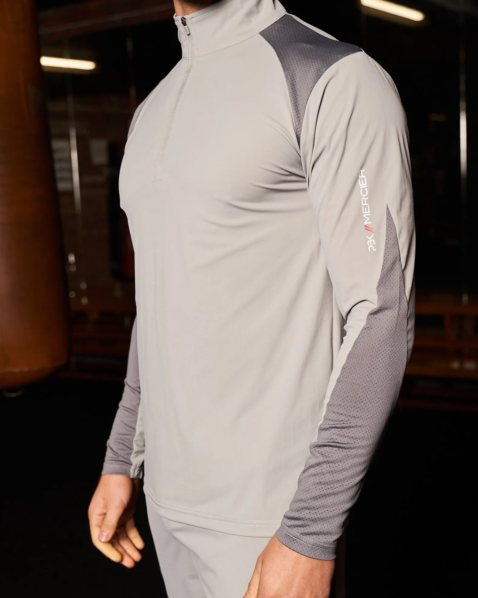 PBK//Mercier Performance 1/4 Long sleeve Grey