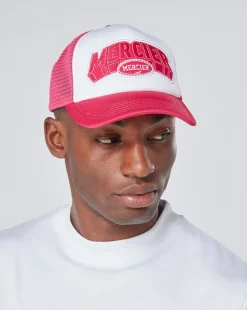 Pink White Mercier Court Foam Trucker