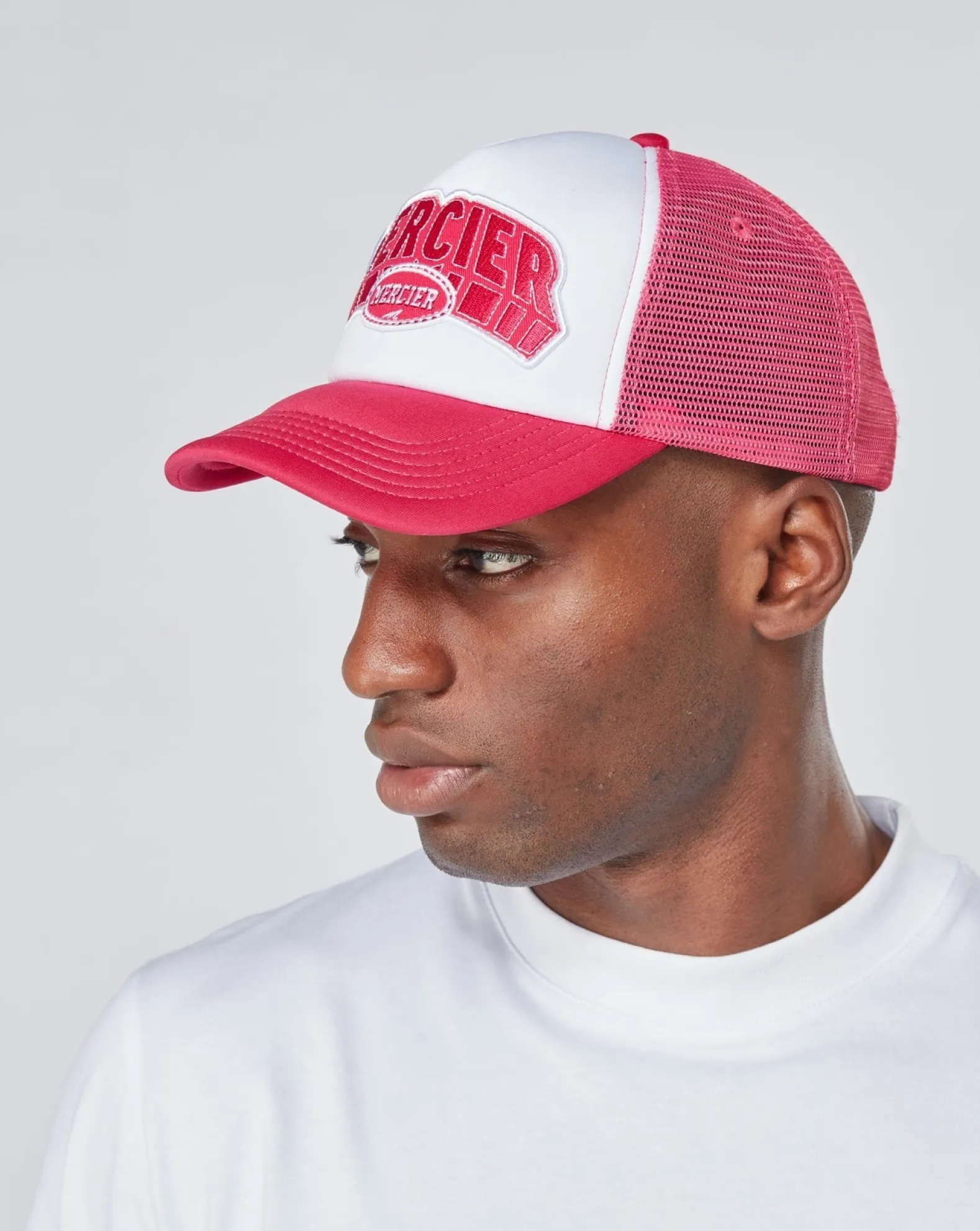 Pink White Mercier Court Foam Trucker