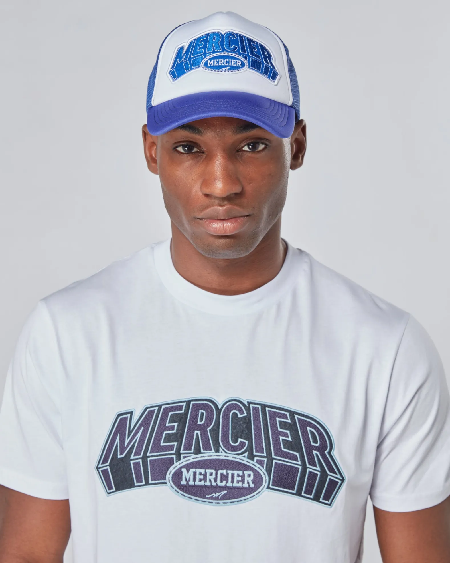 Purple White Mercier Court Foam Trucker