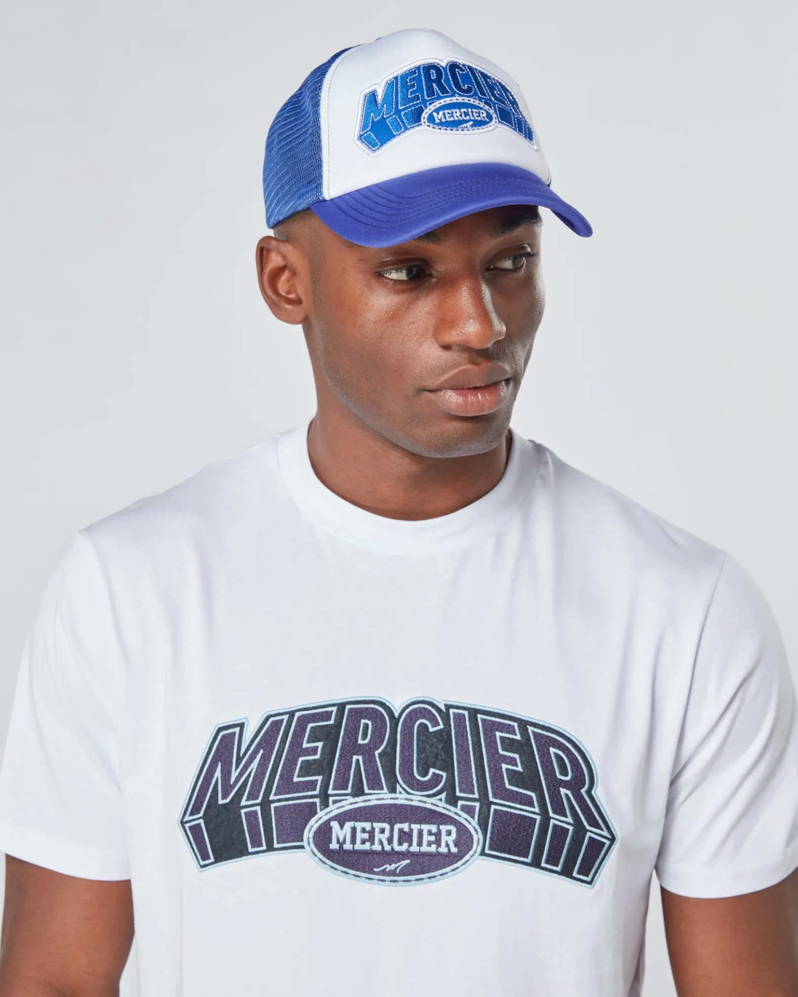 Purple White Mercier Court Foam Trucker