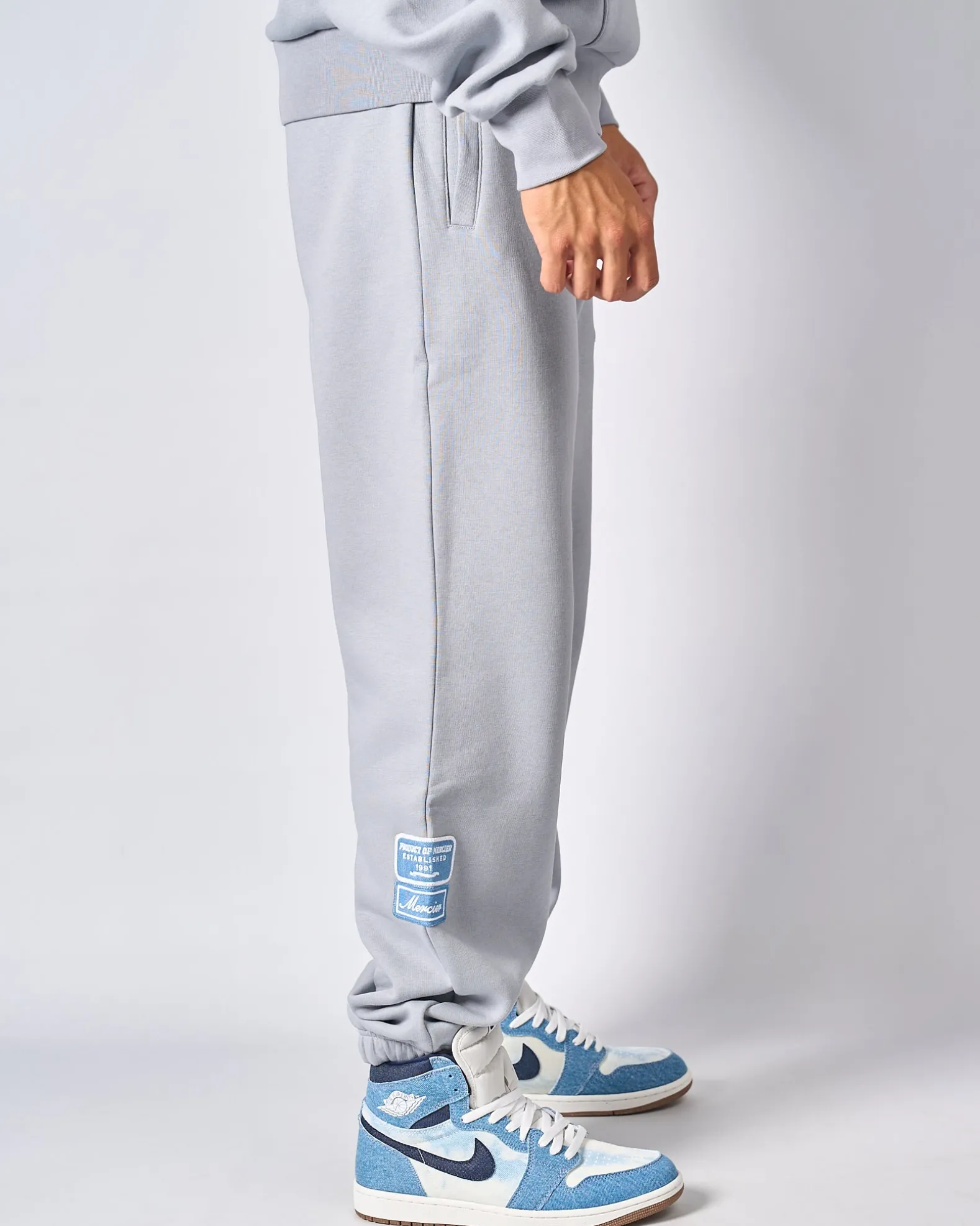 Smoke Grey Denim OG Badge Joggers