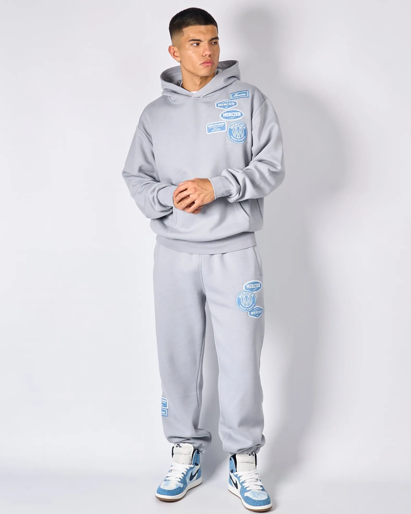 Smoke Grey Denim OG Badge Joggers