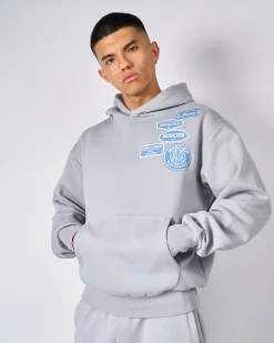 Smoke Grey Denim OG Badge Hoodie