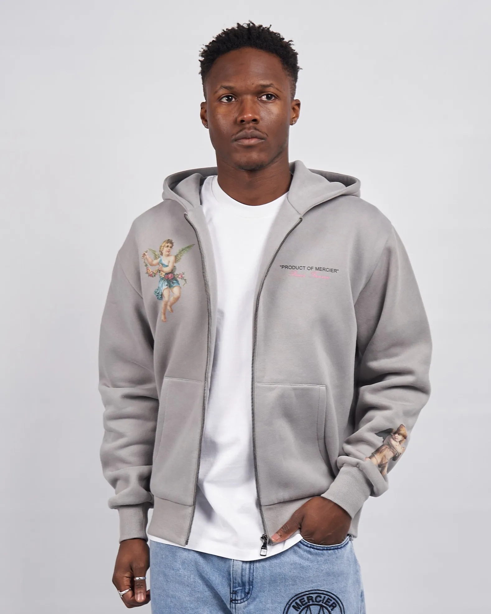 Steel Angelo Product Of Mercier Zip Hoodie