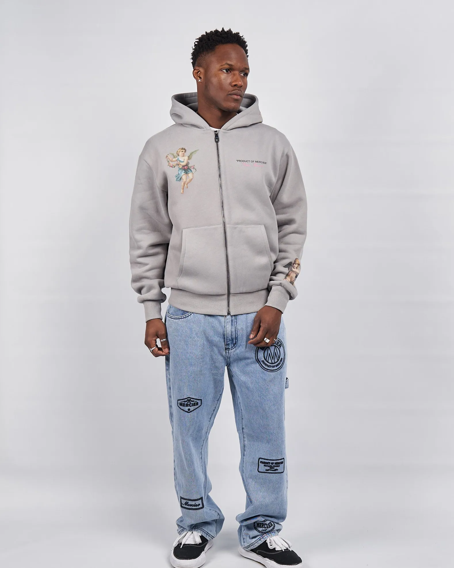 Steel Angelo Product Of Mercier Zip Hoodie