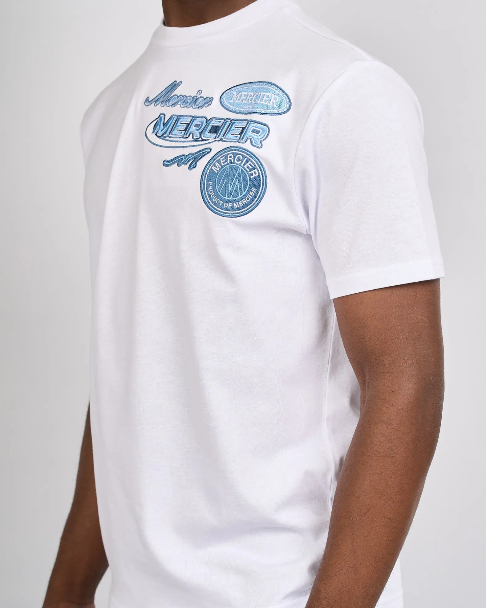 White Blue Mercier Racer Tshirt