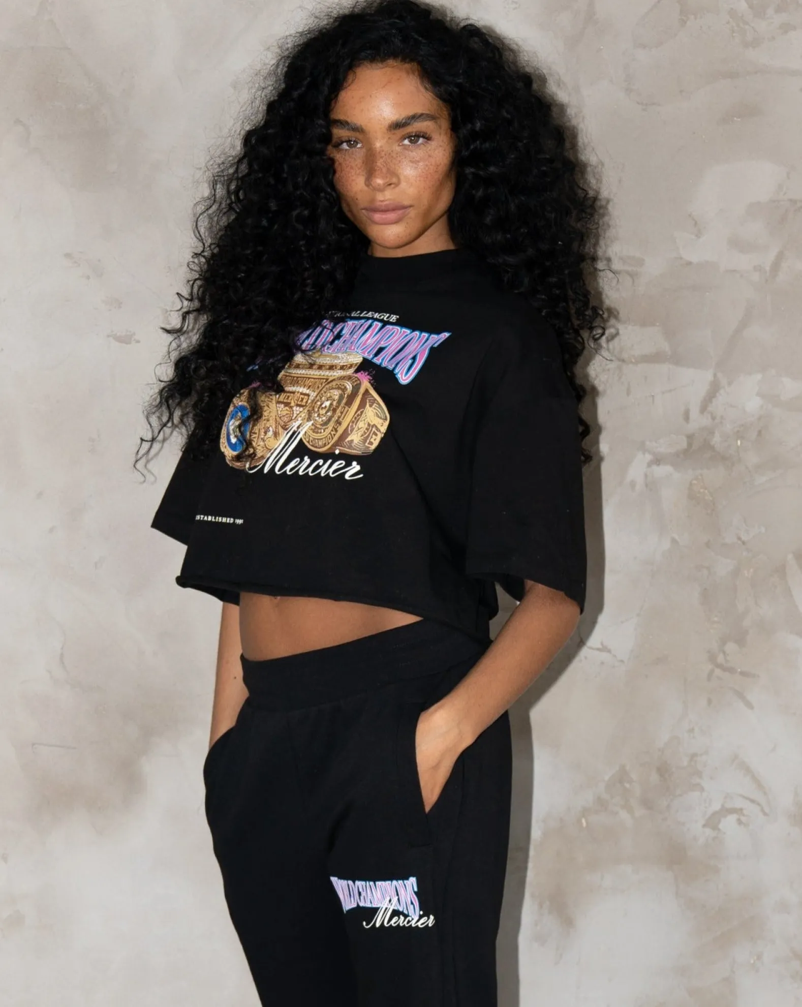 Womens Black Champions Tshirt