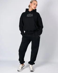 Womens Black Charcoal Bubble Jogger