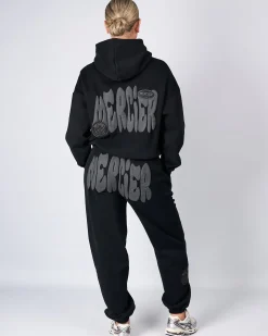 Womens Black Charcoal Bubble Jogger