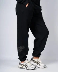 Womens Black Charcoal Bubble Jogger