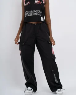 Womens Black Crawford Parachute Cargos