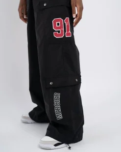 Womens Black Crawford Parachute Cargos