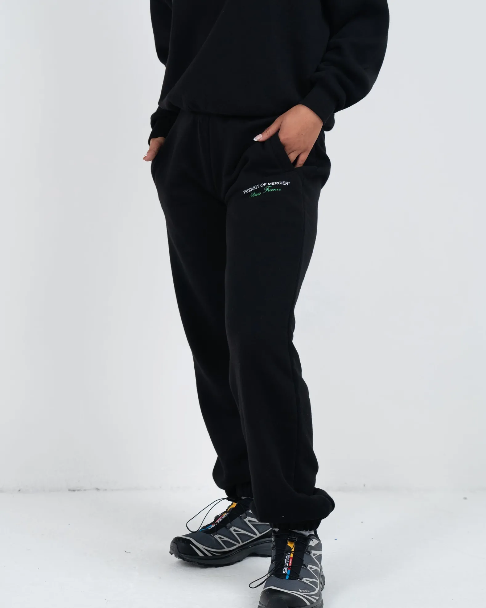 Womens Black Green Product Of Mercier Joggers