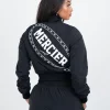 Womens Black Maison Cropped Jacket