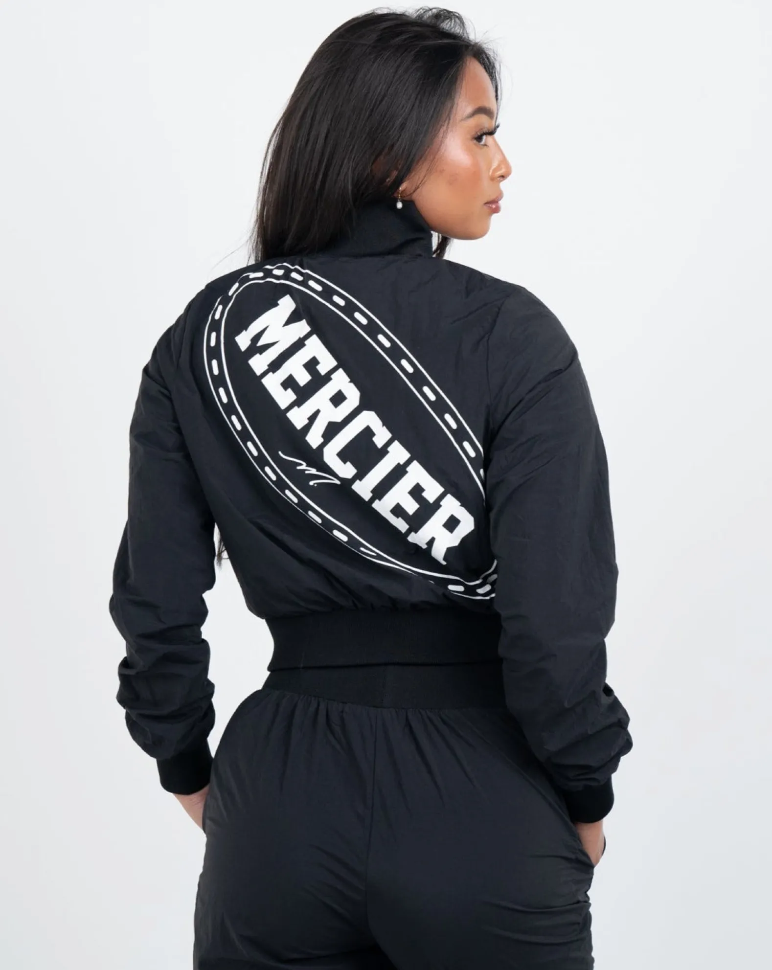 Womens Black Maison Cropped Jacket