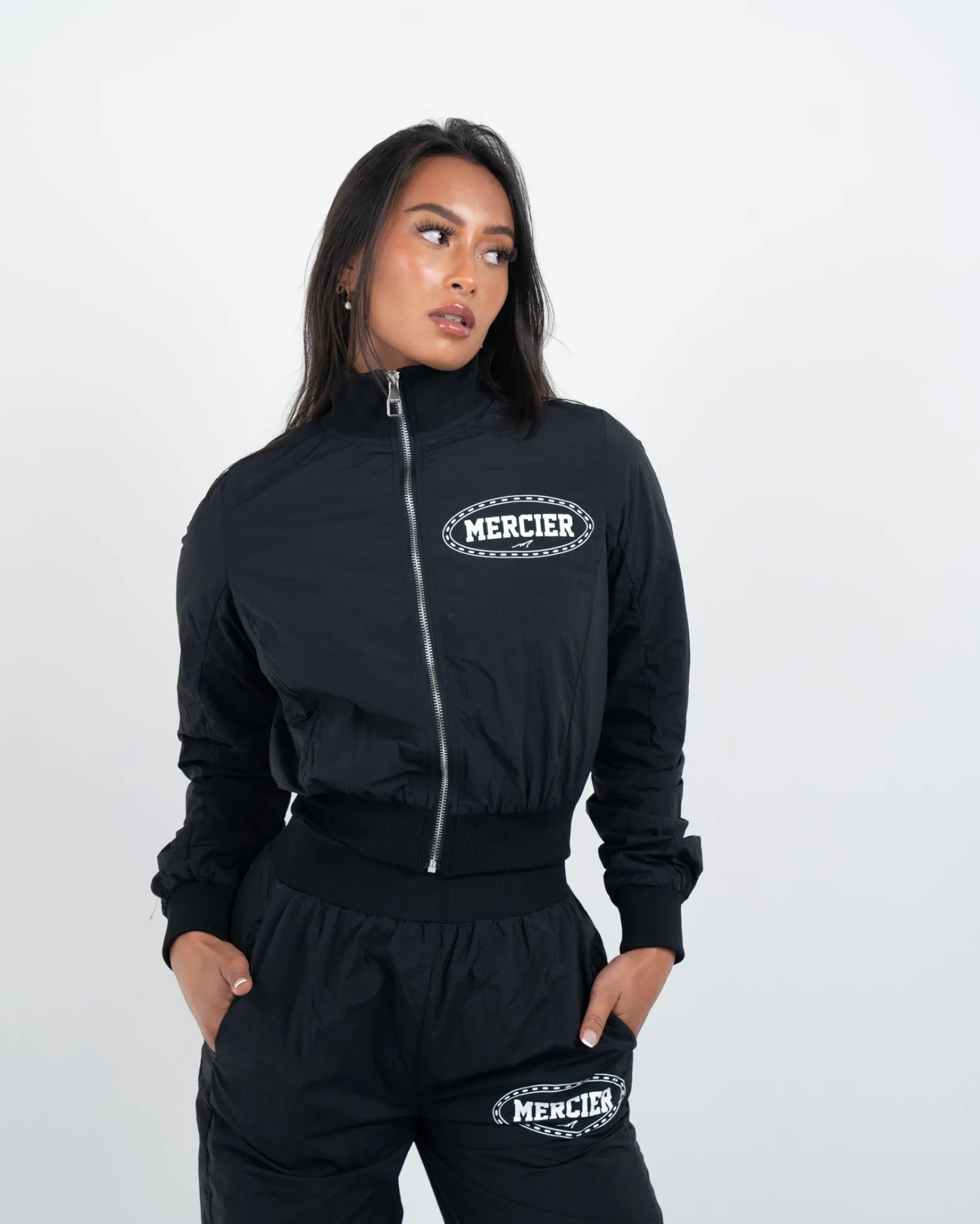 Womens Black Maison Cropped Jacket