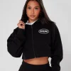 Womens Black Maison Zip Hoodie