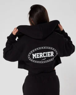 Womens Black Maison Zip Hoodie