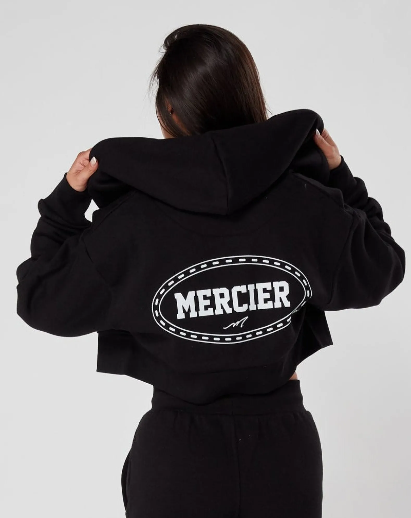 Womens Black Maison Zip Hoodie