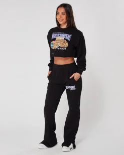 Womens Black Mercier World Champions Crop