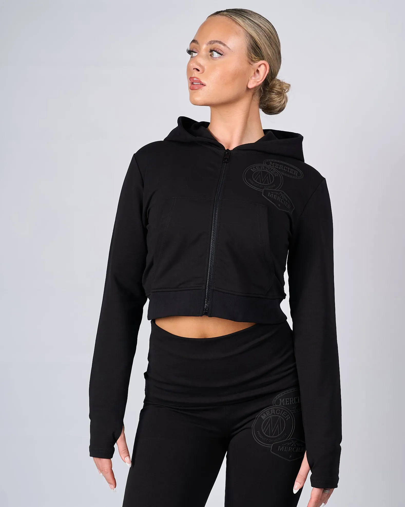 Womens Black OG Yoga Zip Up