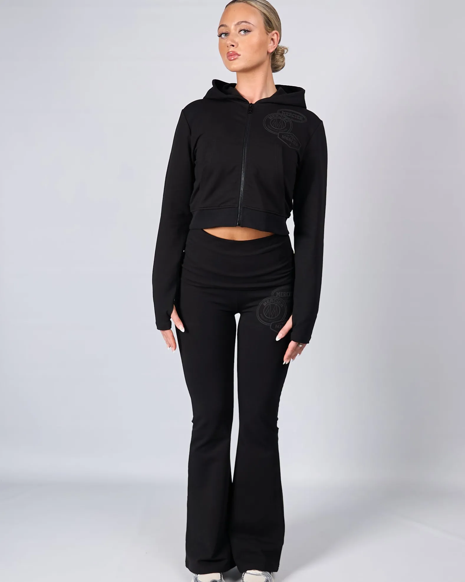 Womens Black OG Yoga Zip Up
