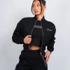 Womens Black Signature Jersey Track Jacket