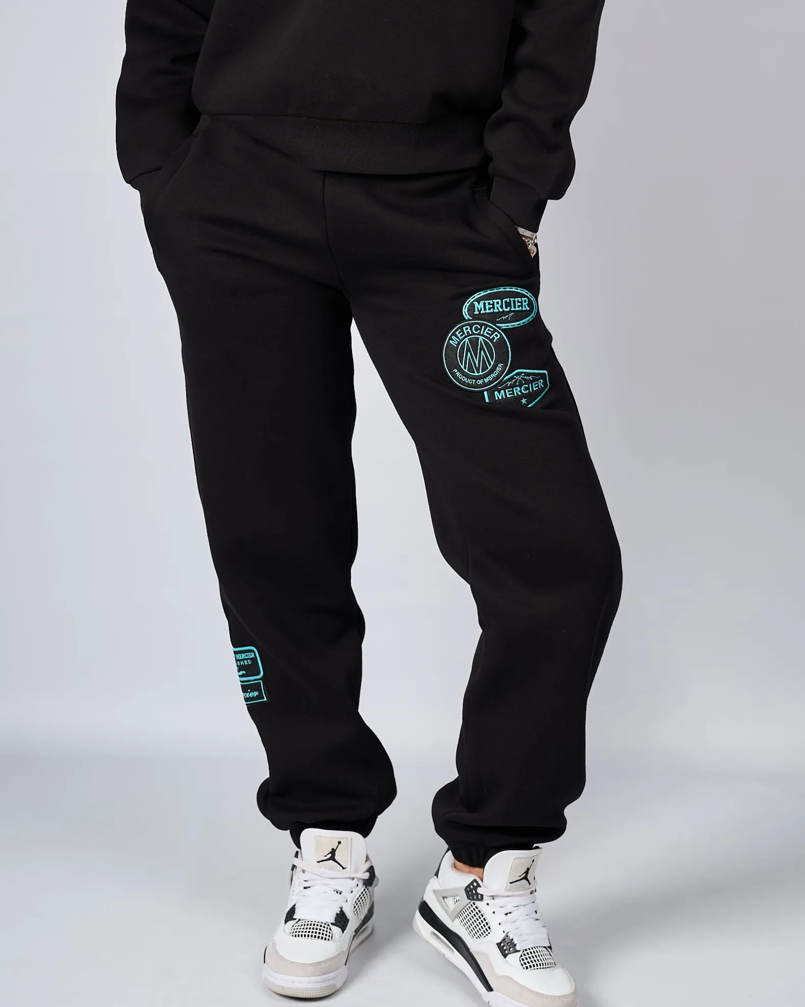 Womens Black Tiffany OG Badge Joggers