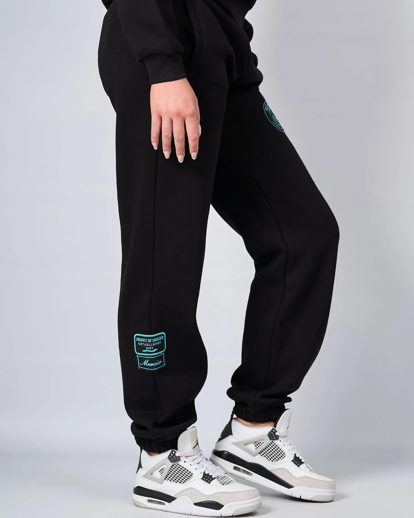 Womens Black Tiffany OG Badge Joggers