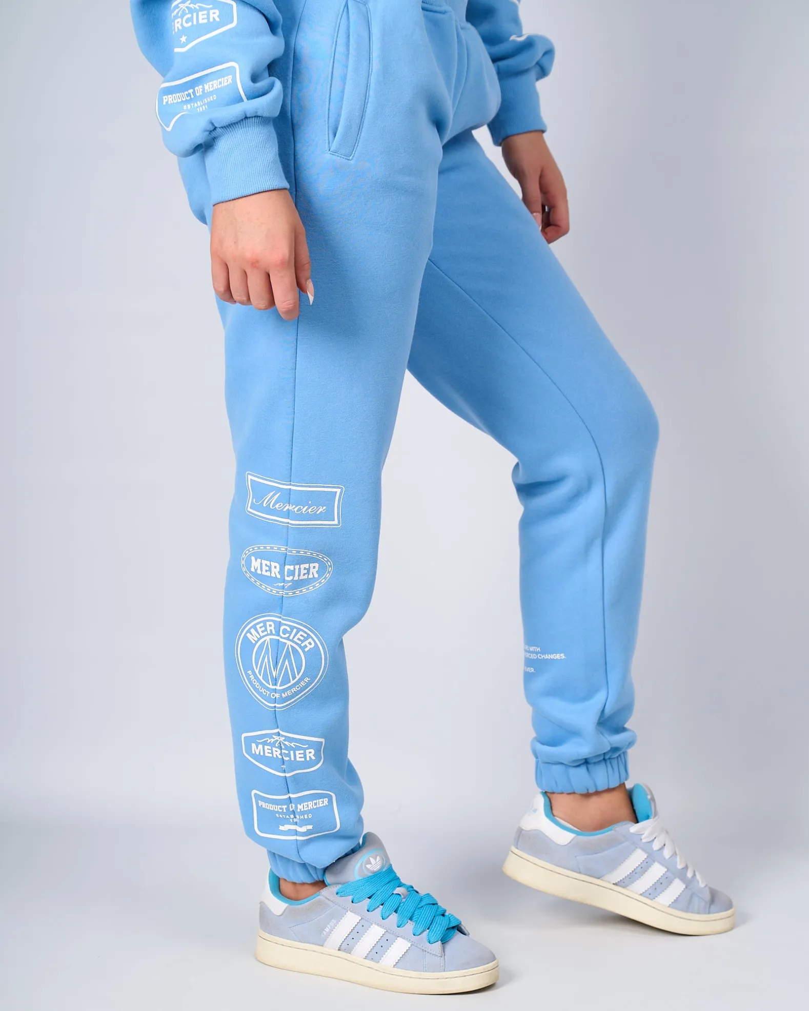 Womens Blue White Mercier Compton Joggers