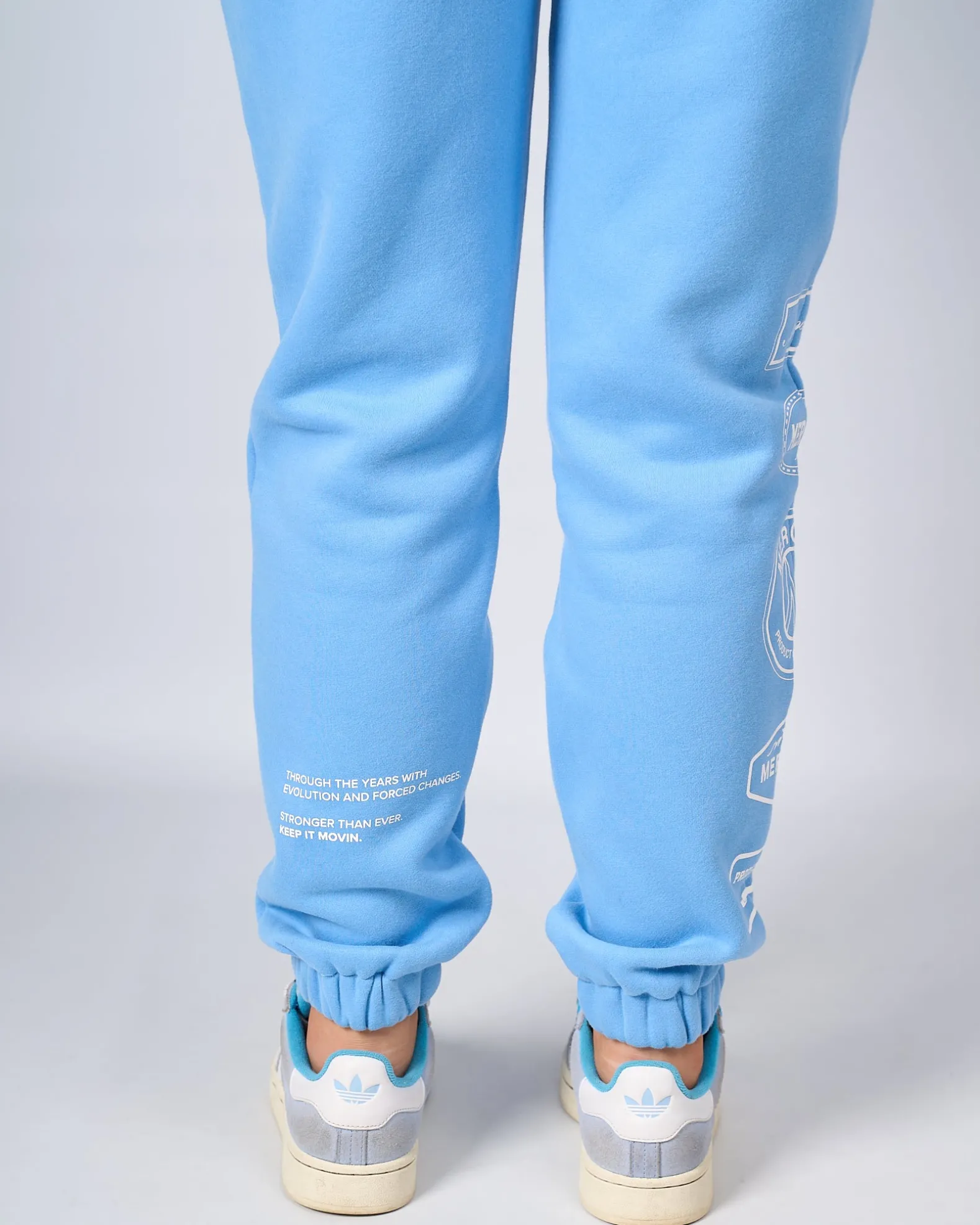Womens Blue White Mercier Compton Joggers