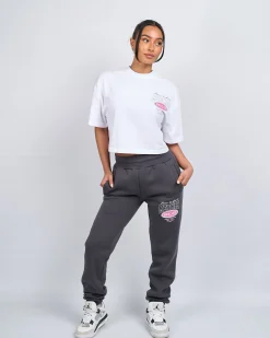 Womens Charcoal Pink Multi Tour Joggers