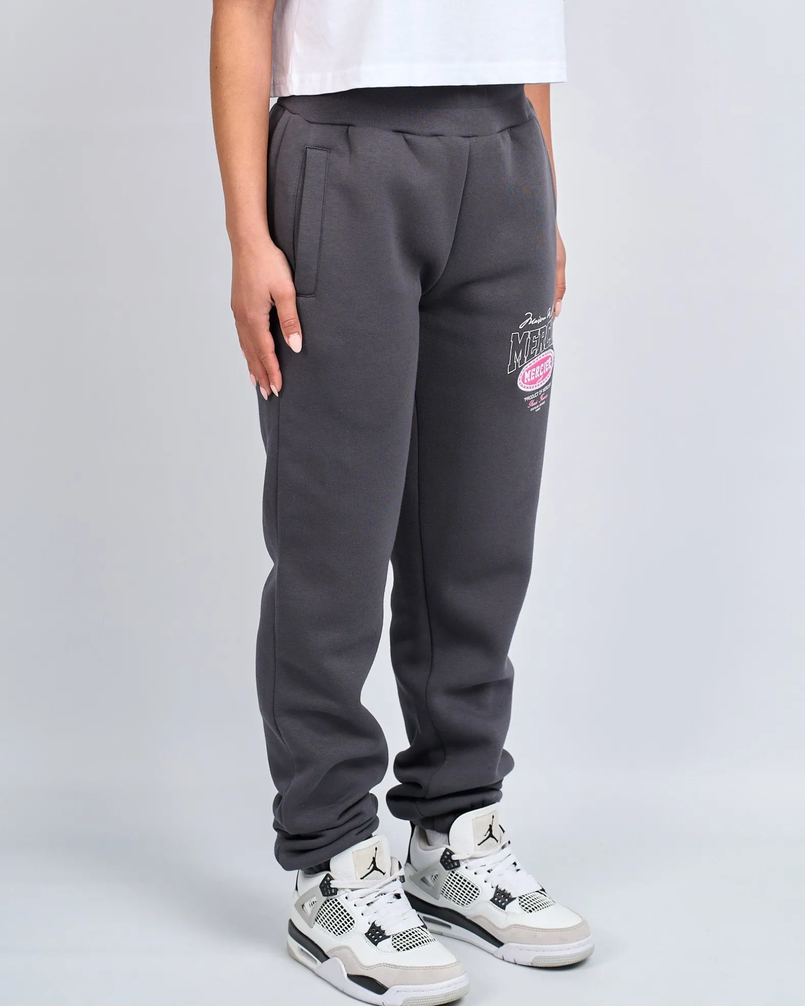 Womens Charcoal Pink Multi Tour Joggers