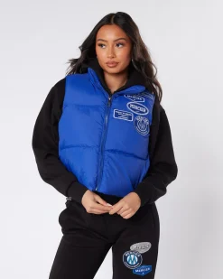 Womens Cobalt Tonal Badge Gilet