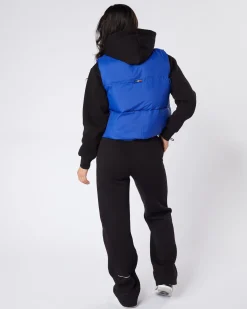 Womens Cobalt Tonal Badge Gilet