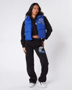 Womens Cobalt Tonal Badge Gilet