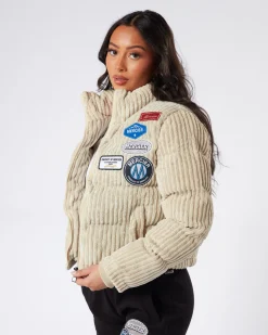 Womens Cord Beige OG Badge Jacket